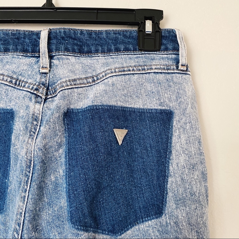 Guess 1981 High Rise Two Tone Skinny Jeans